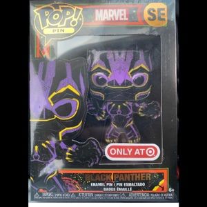 NEW Funko Pop Pin Black Light Panther Target Exclusive Ages 6+